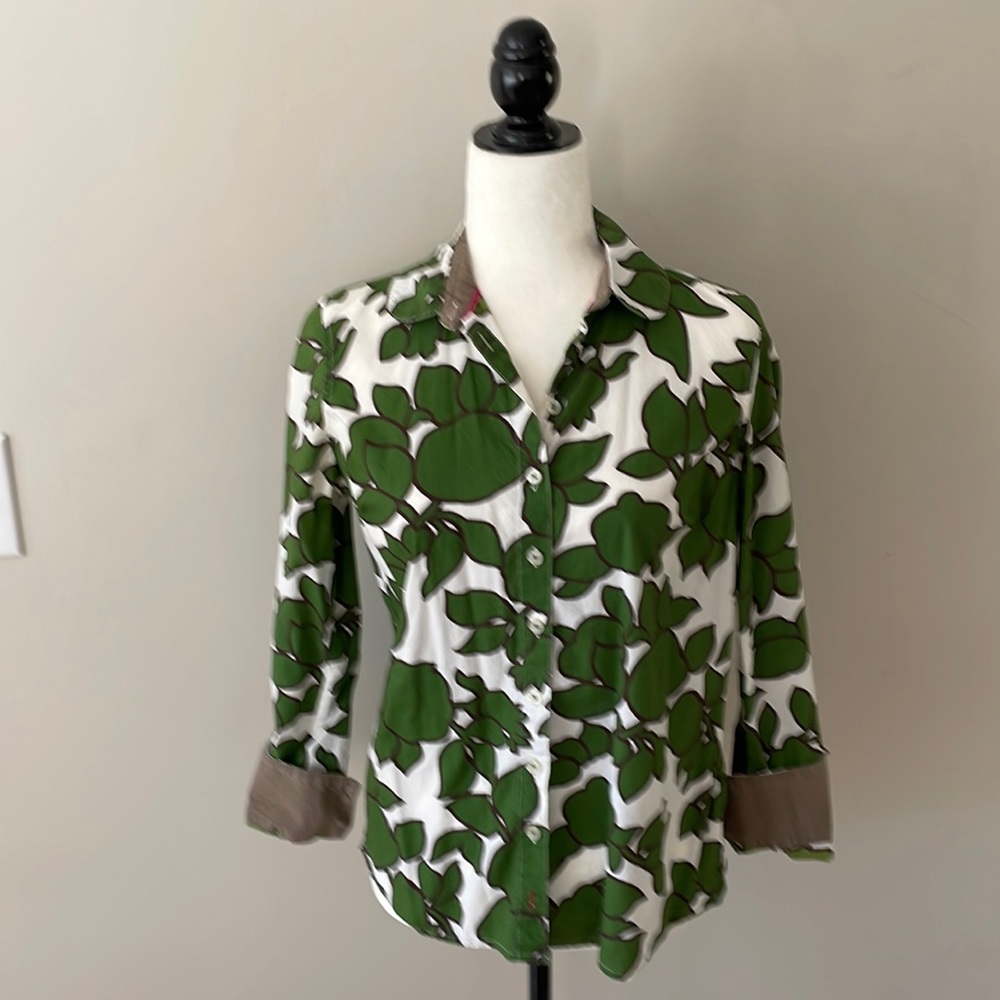 Boden 100% cotton button-down blouse